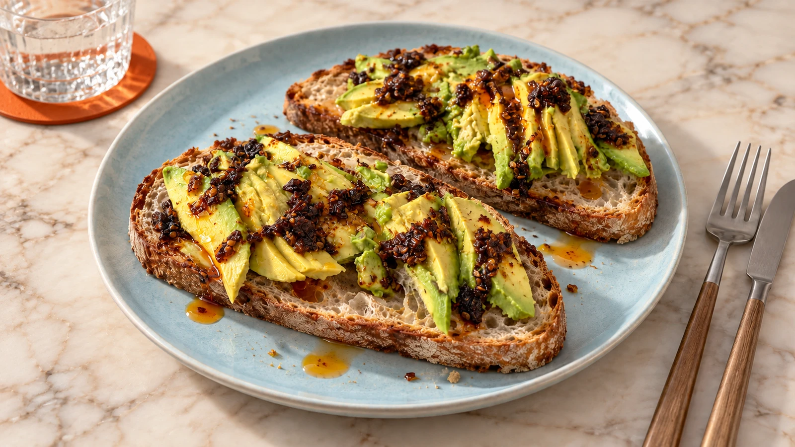 Avocado toast finished with Umami Everything